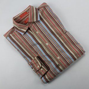 Faconnable Men's Striped Shirt Multicolor  Sz M